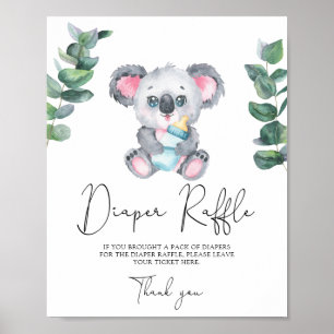 Affiche Tirage au sort couche ours koala