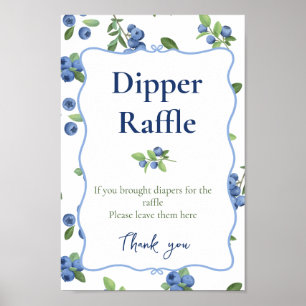 Affiche Tirage au sort de couche Bleuet Aquarelle