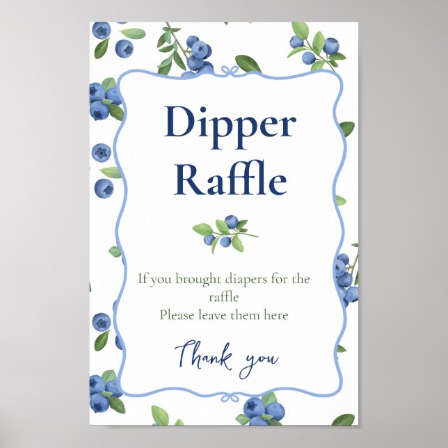 Affiche Tirage au sort de couche Bleuet Aquarelle (Devant)