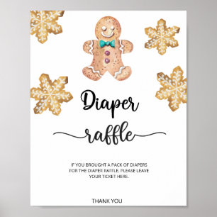 Affiche Tirage au sort de couche pour bébé en forme de bon
