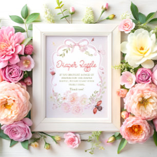 Affiche Tirage au sort de couche pour fille Love Bug Bow