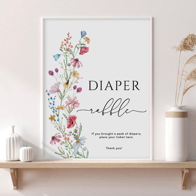 Affiche Tirage au sort de couches Fleurs sauvages  (Créateur téléchargé)