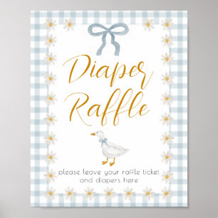 Affiche Tirage au sort de couches pour Baby Shower Bébé Si