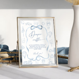 Affiche Tirage au sort de couches pour garçon de nurserie 