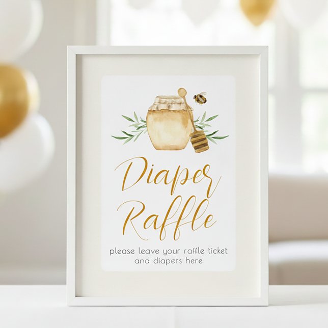 Affiche Tirage au sort des couches Bébé Petite Abeille Mie (Créateur téléchargé)