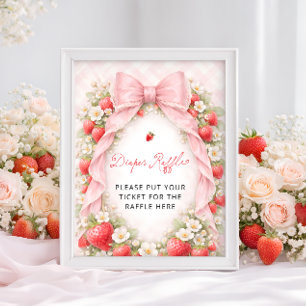Affiche Tirage au sort des couches pour Baby Shower Berry 