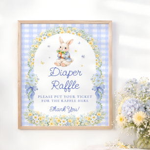 Affiche Tirage au sort des couches pour Baby Shower Cute B