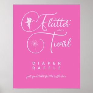 Affiche Tirage de couche de fée minimaliste rose moderne