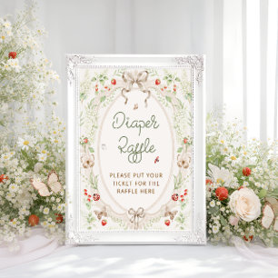 Affiche Tirage de couche pour bébé rustique vintage