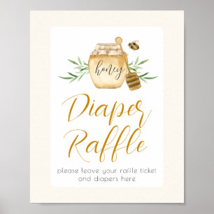 Affiche Tirage de Couches Little Honey Bee Baby Shower Tab
