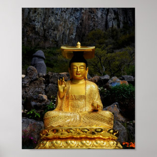Affiche Tirage photo 8×10 Bouddha doré Jeju-do Corée