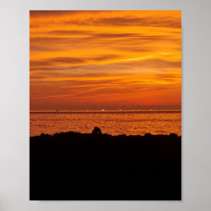 Affiche Tirage photo 8×10 coucher de soleil sur l'île de J