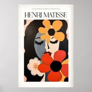Affiche Tirages d'art de Matisse - Femme aux fleurs abstra