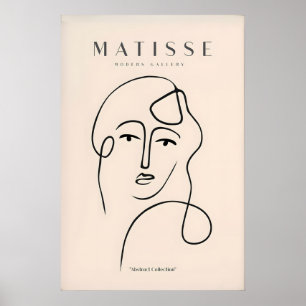 Affiche Tirages d'art de Matisse - Visage abstrait en lign