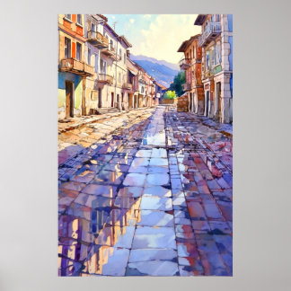 Affiche Tirana Old Street Art Print