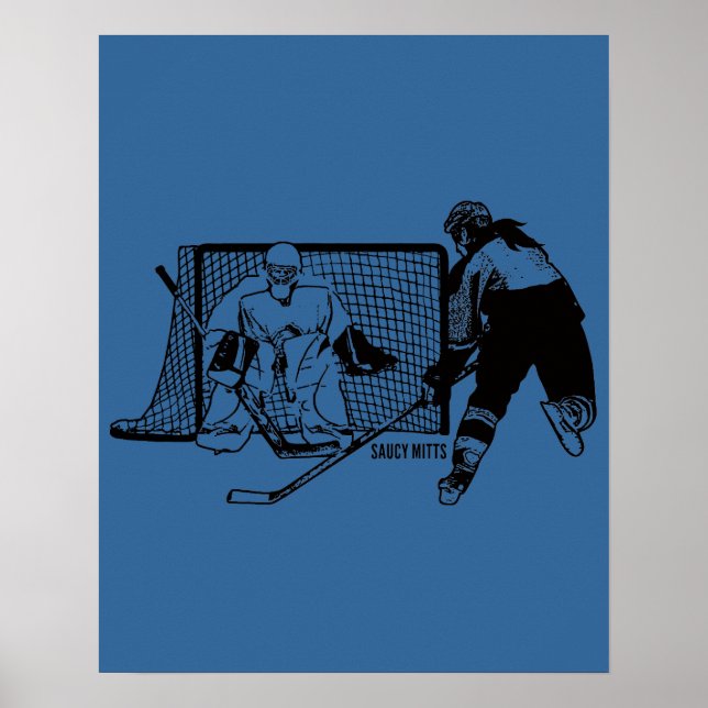 Affiche Tiré Sur Le Hockey Net (femelle) (Devant)