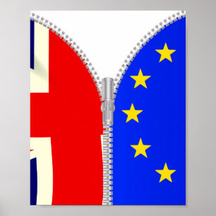Affiche Tirette fendue d'UE de Brexit R-U