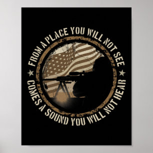 Affiche Tireur d'élite militaire Usa Vous ne serez pas