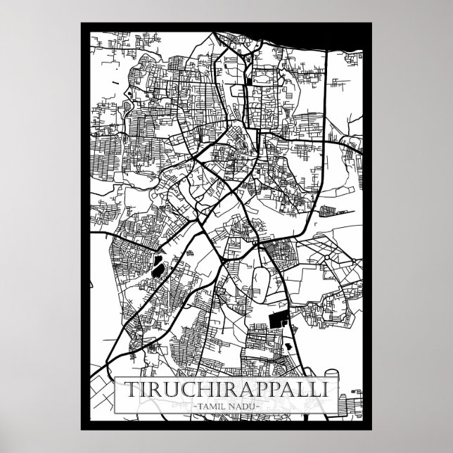 Affiche Tiruchirappalli Tamil Nadu City Map (Devant)