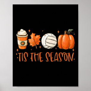 Affiche Tis Season Latte Citrouille Fall Thanksgiving Vol