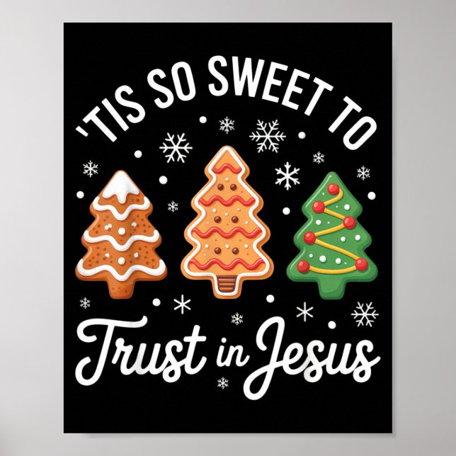 Affiche Tis So Sweet To Trust In Jesus - Festive Christian (Devant)