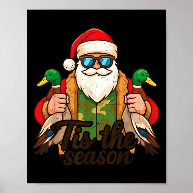 Affiche Tis The Season Duck Hunting Christmas Pajama Toddl (Devant)