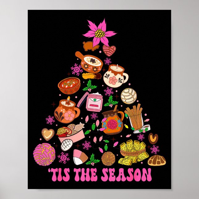 Affiche Tis The Season Mexican Christmas Tree Tamales Pan  (Devant)