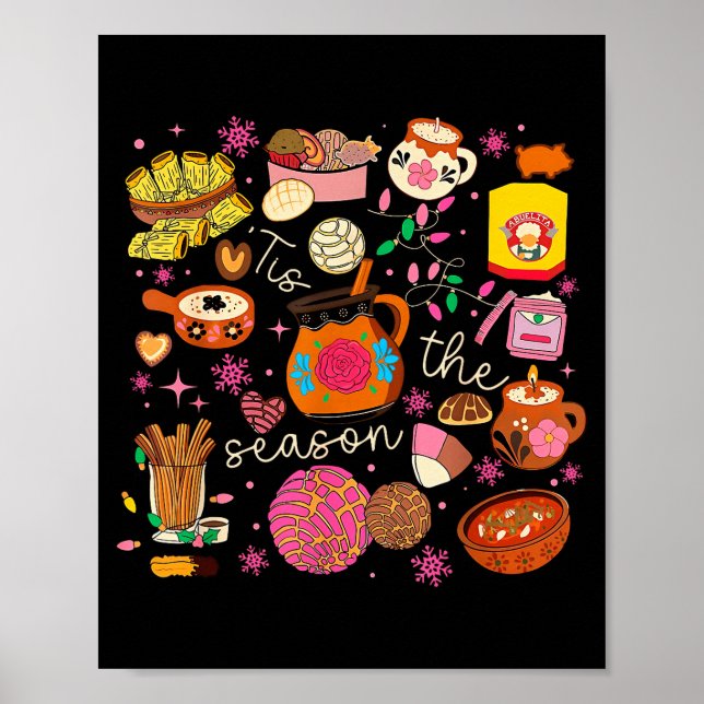 Affiche Tis The Season Mexican Christmas Xmas Food Pan Dul (Devant)