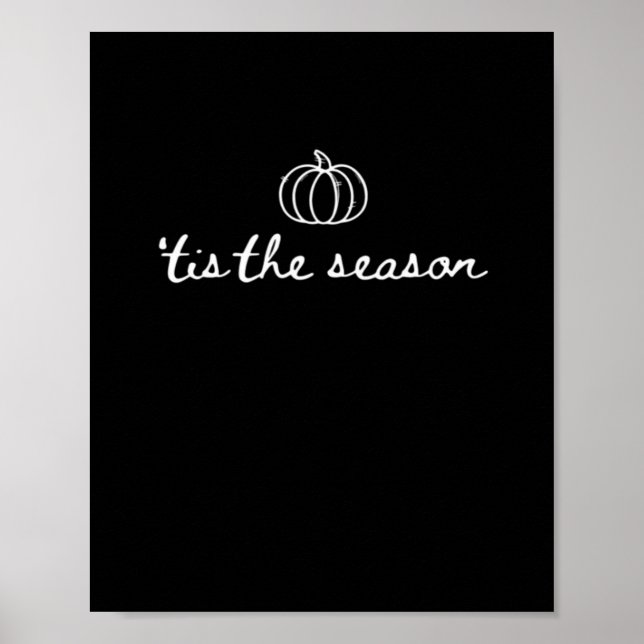 Affiche Tis The Season Pumpkin Fall Thanksgiving (Devant)