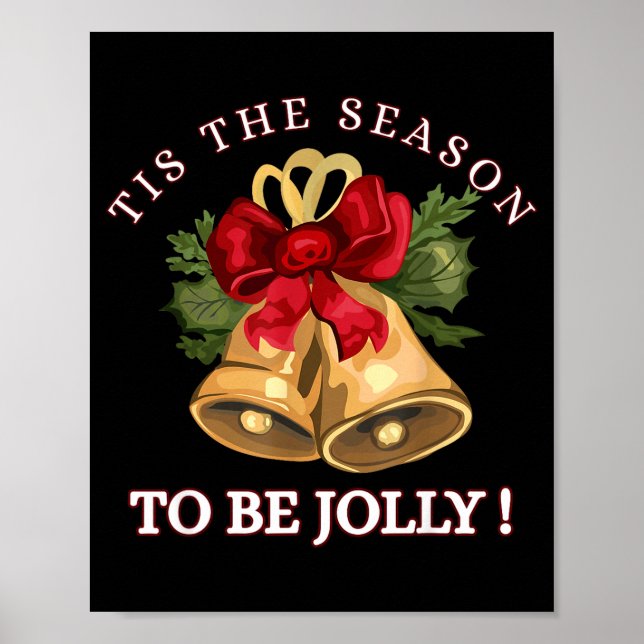 Affiche Tis The Season To Be Jolly Festive Christmas Holid (Devant)