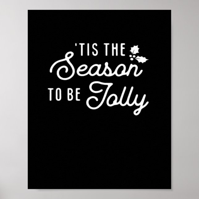 Affiche Tis The Season To Jolly Retro Style (Devant)