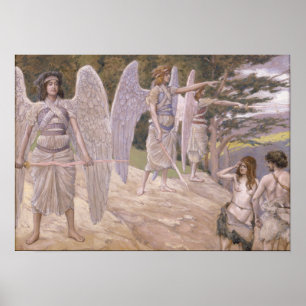 Affiche Tissot - Adam et Eve chassés du Paradis