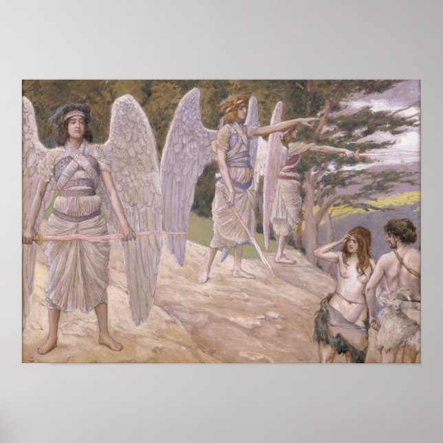 Affiche Tissot - Adam et Eve chassés du Paradis (Devant)