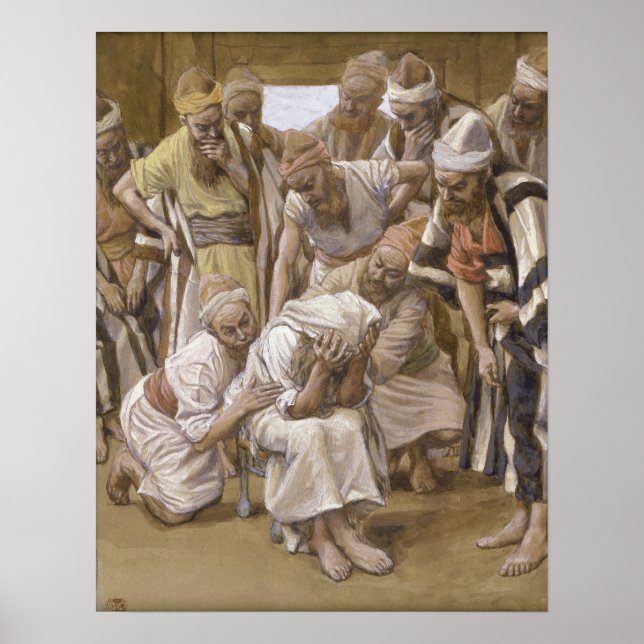 Affiche Tissot - Jacob pleure son fils Joseph (Devant)