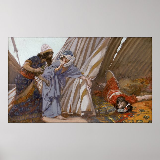 Affiche Tissot - Jael montre à Barak Sisera mort 19… (Devant)