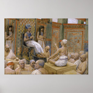 Affiche Tissot - Joseph interprète le rêve de Pharaon