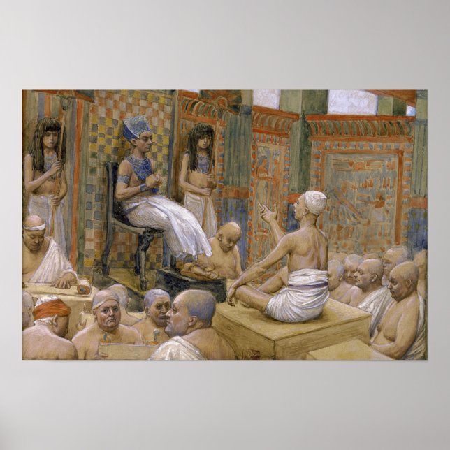 Affiche Tissot - Joseph interprète le rêve de Pharaon (Devant)