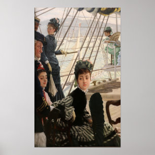 Affiche Tissot - La danse à bord 1874