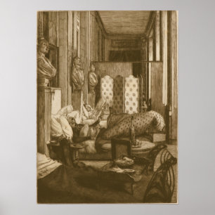 Affiche Tissot - Le Foyer de la Comédie-Française Durin…