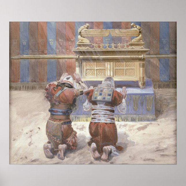 Affiche Tissot - Moïse et Josué dans le tabernacle 1896 (Devant)