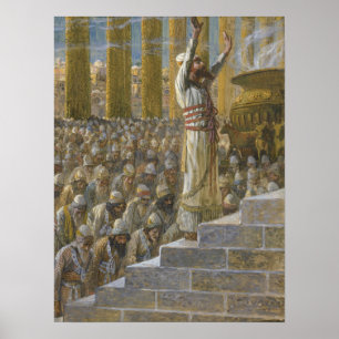 Affiche Tissot - Salomon consacre le temple à Jérusale…