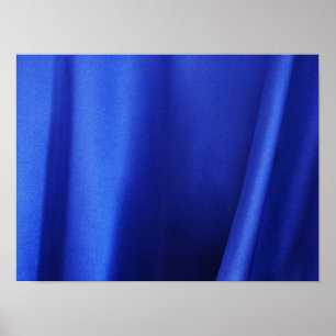 Affiche Tissu de soie bleue fluide abstrait