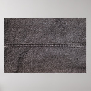 Affiche Tissu en denim noir. Mode, textures et backgrou