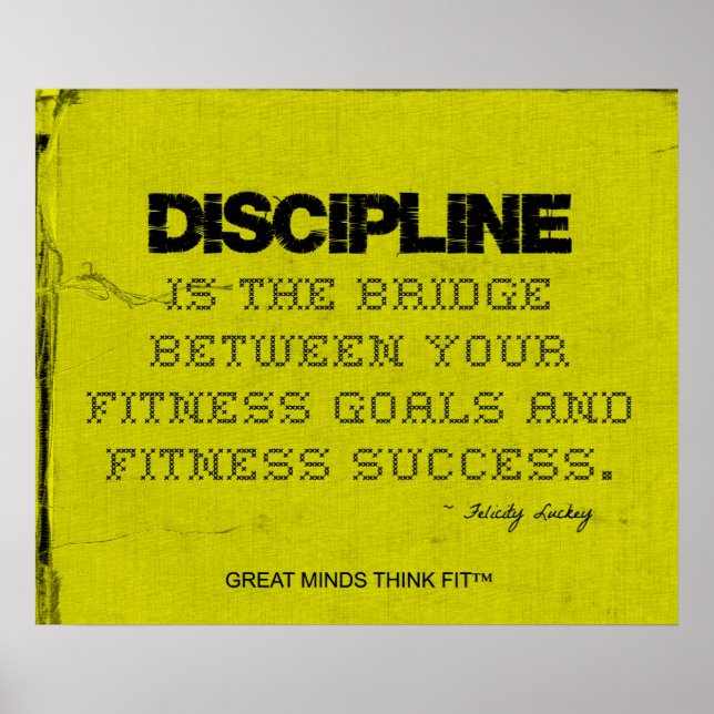 Affiche Tissu jaune Fil noir Discipline de condition physi (Devant)