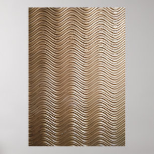 Affiche Tissu rayé blanc et gris