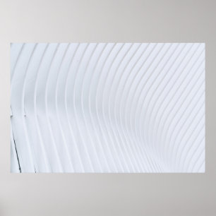 Affiche Tissu rayé blanc et gris