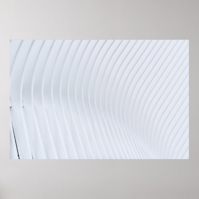 Affiche Tissu rayé blanc et gris (Devant)