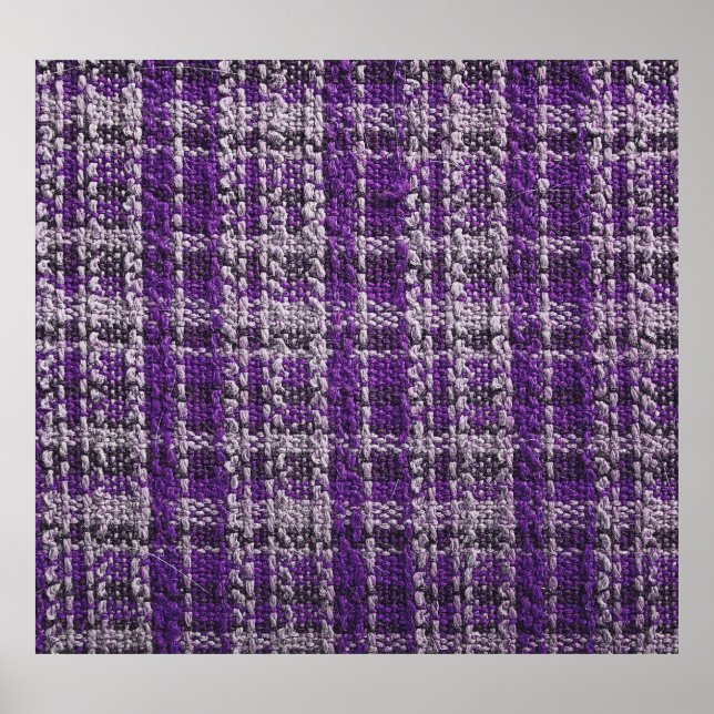 Affiche Tissu tartan violet : arrière - plan texturé. (Devant)