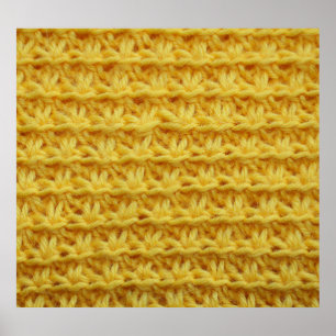 Affiche Tissu tricoté jaune : texture rayée.
