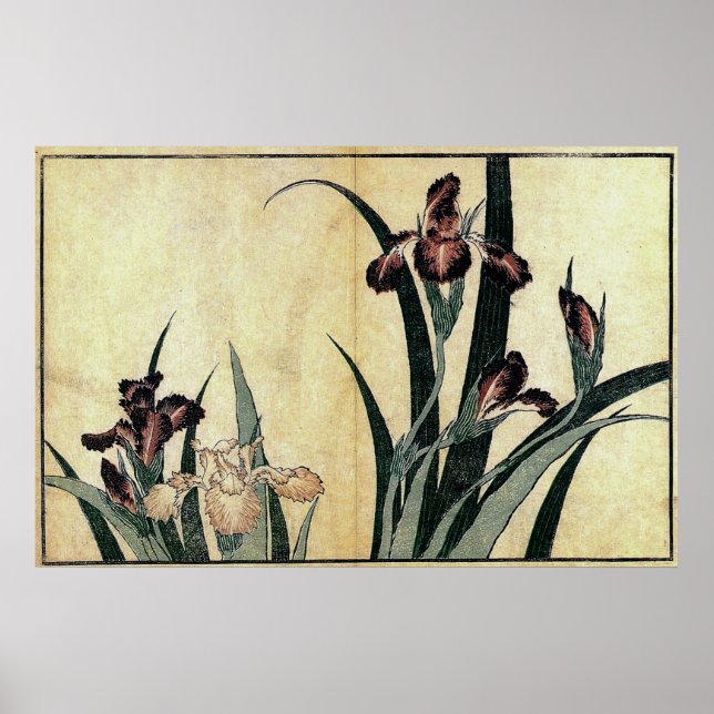 Affiche Tissu Ukiyo-e de Katsushika Hokusai Imprimer : Iri (Devant)